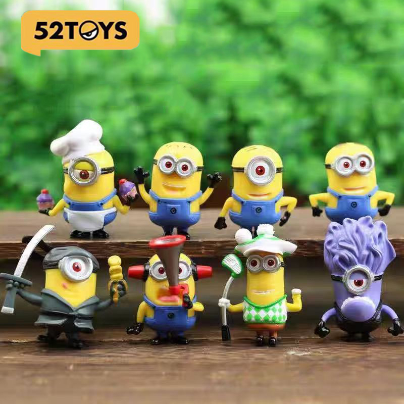 Car Accessories Walmart - 8 Peças/1 Conjunto 52TOYS Minions Figuras