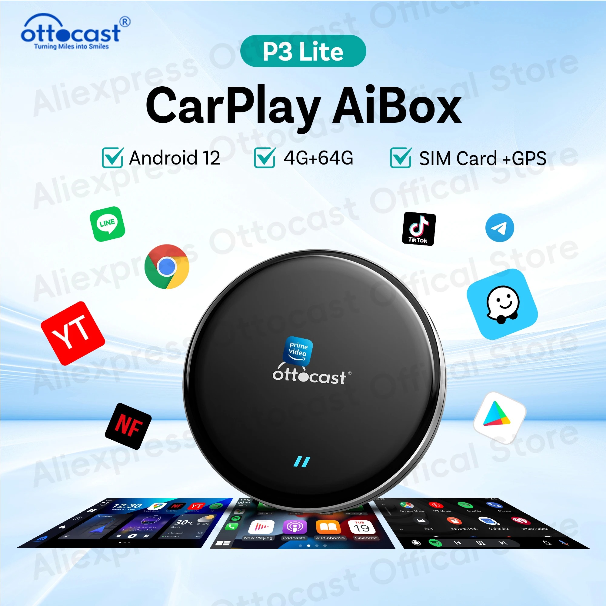 Car Accessories Youtube - Otocast novo p3 lite ottoaibox sem