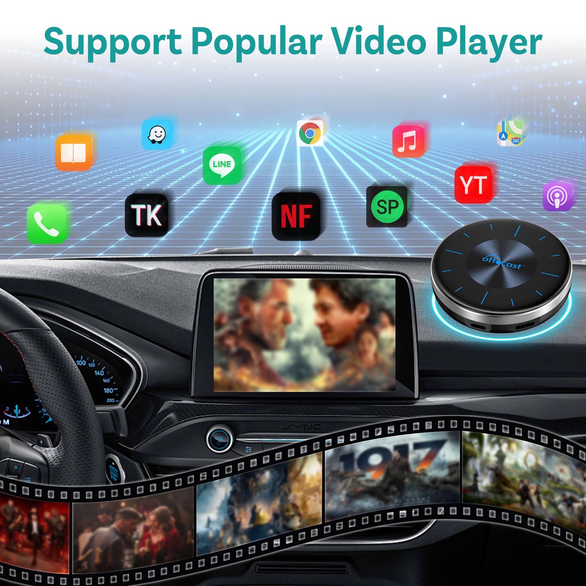 OTTOCAST P3 AI Box Android 12  - Car Accessories Youtube avaliação e preço